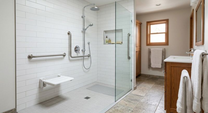Elderly Shower Installation detail